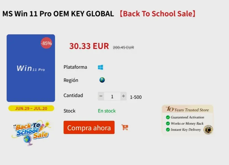 Promoción de verano 2026: claves de Windows 11 desde 14 € con las ofertas de GVGMall