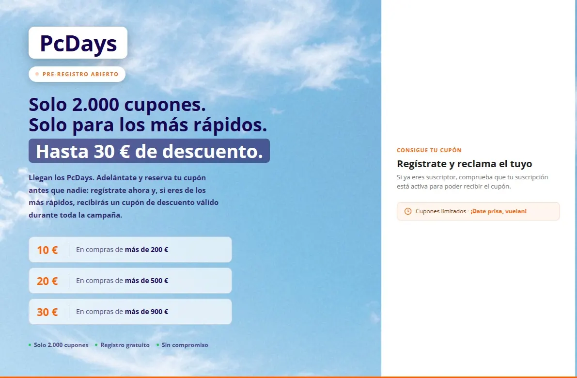 Las mejores ofertas de la semana y cupones descuento para PcComponentes