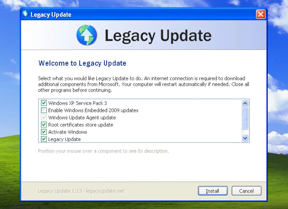 Legacy Update recupera Windows Update para Windows XP, Vista y 7