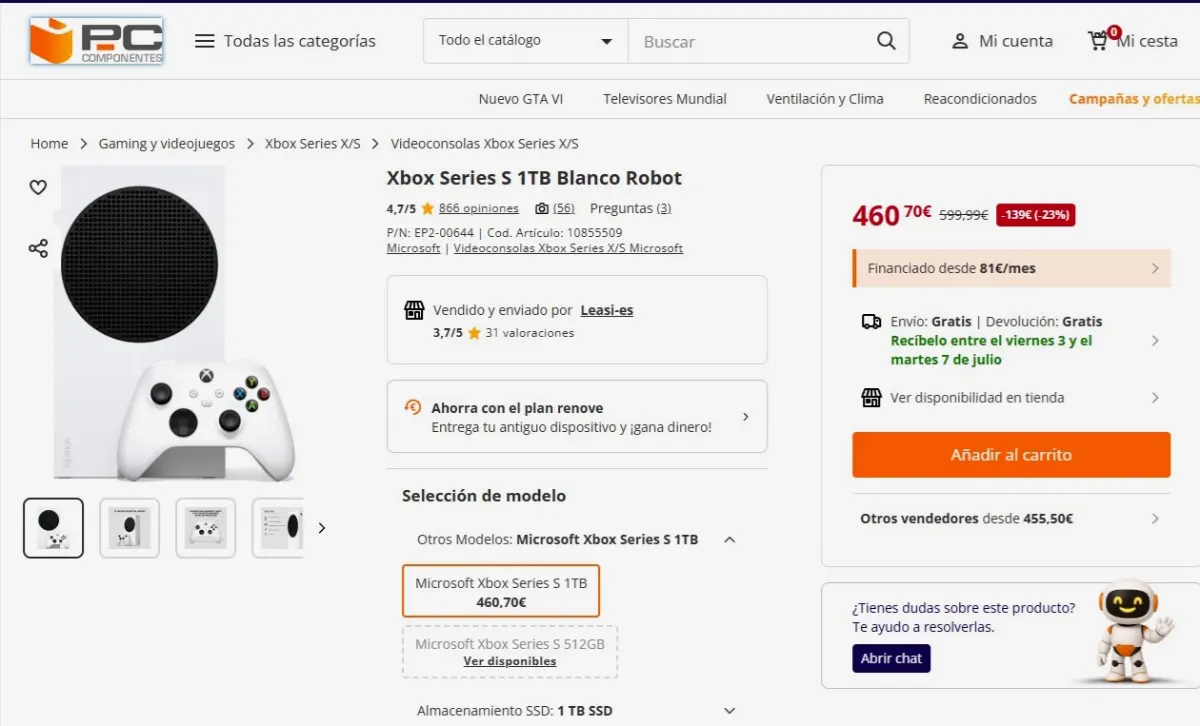 Xbox Series S ya cuesta lo mismo que PS5, Microsoft la ha «matado»